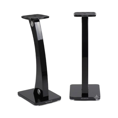Scansonic HD Single Stand Lautsprecher-Ständer in Schwarz, Front- und Rückansicht