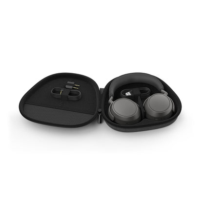 Sennheiser Momentum 4 Wireless Over-Ear-Kopfhörer Graphit Lieferumfang Transportetui geöffnet