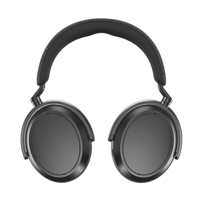 Sennheiser Momentum 4 Wireless Over-Ear-Kopfhörer Graphit Rückansicht mit Ohrpolstern