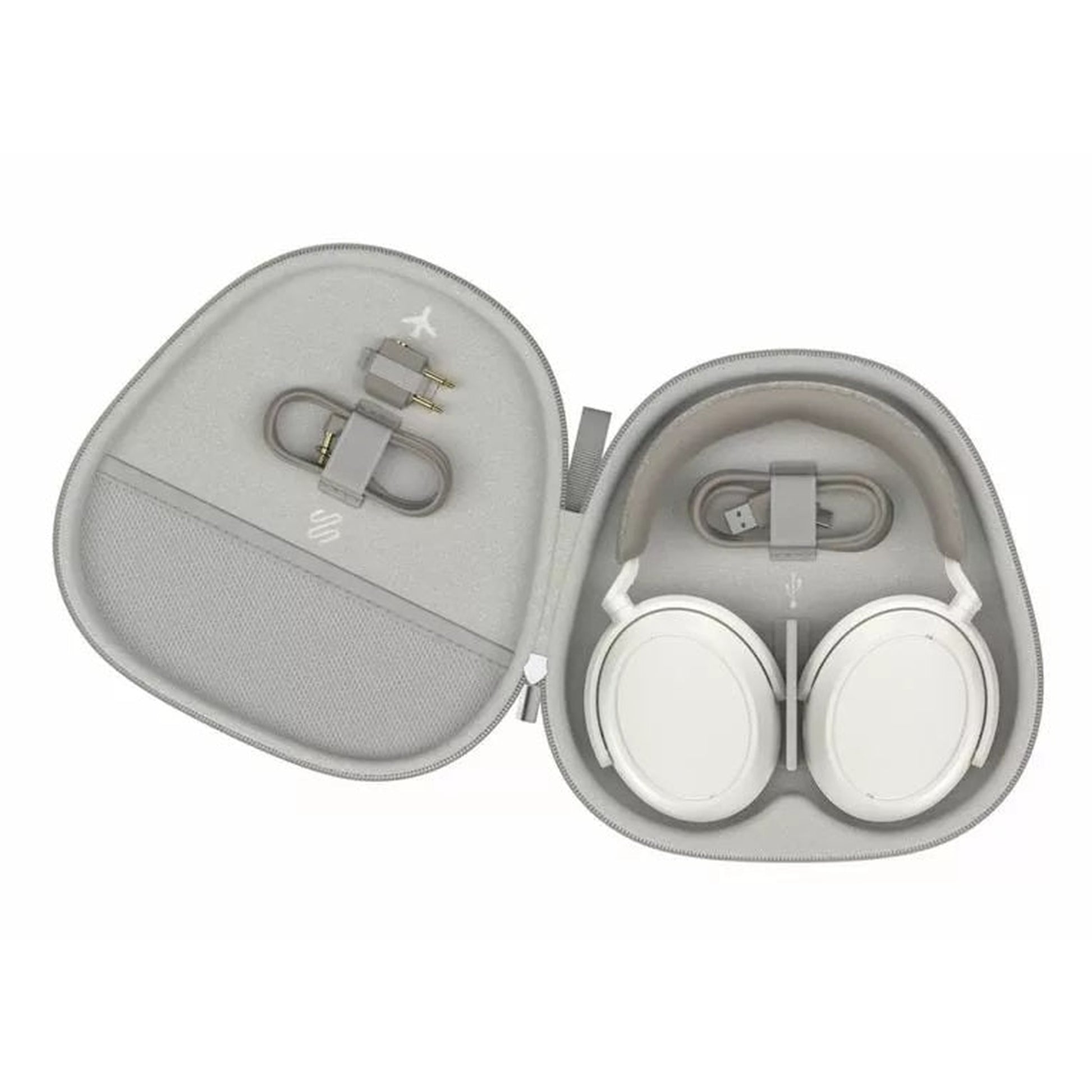 Sennheiser Momentum 4 Wireless Over-Ear-Kopfhörer Weiss Lieferumfang Transportetui geöffnet