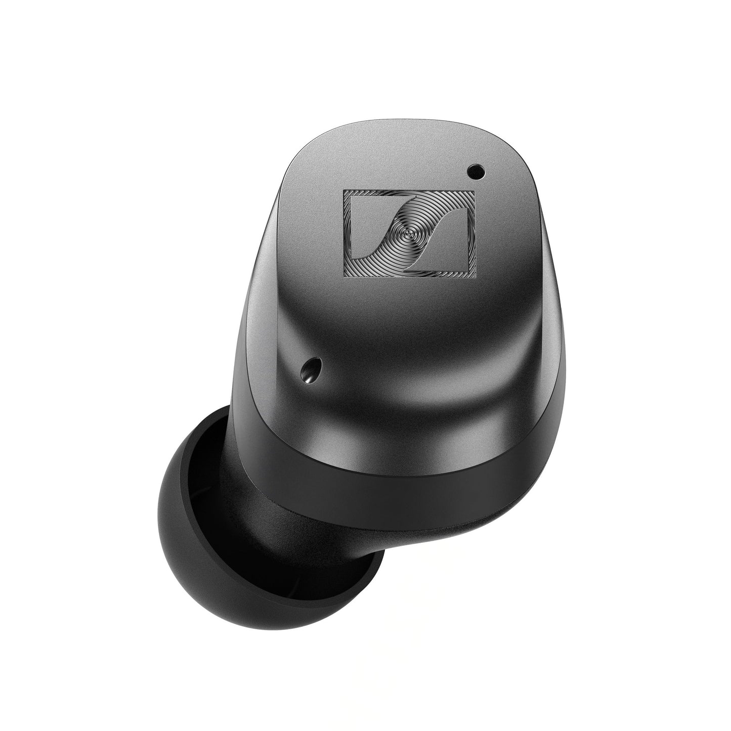Sennheiser Momentum True Wireless 4 In-Ear-Kopfhörer Schwarz-Graphit Frontansicht eines Ohrhörers