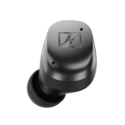 Sennheiser Momentum True Wireless 4 In-Ear-Kopfhörer Schwarz-Graphit Frontansicht eines Ohrhörers