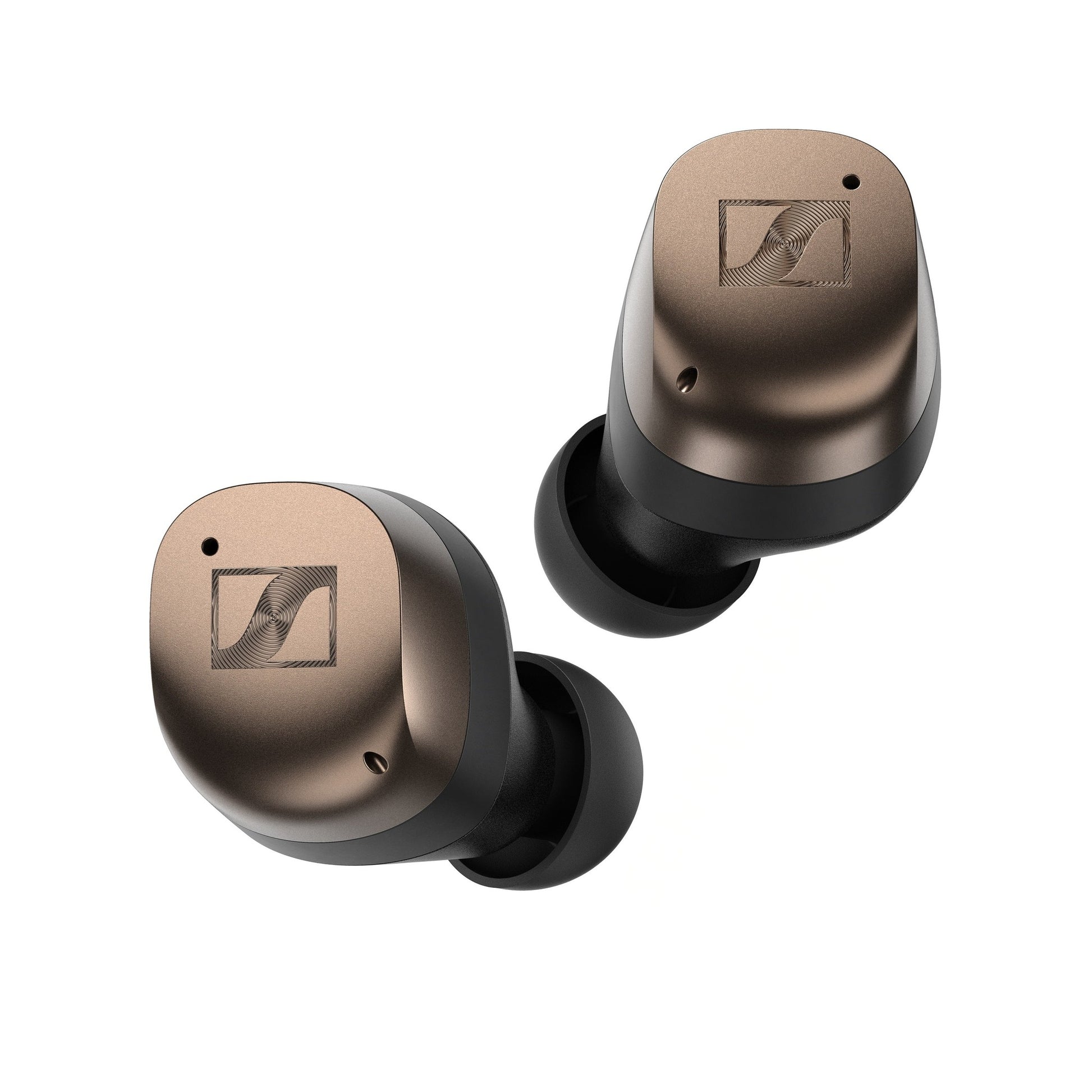 Sennheiser Momentum True Wireless 4 In-Ear-Kopfhörer Schwarz-Kupfer Schrägansicht