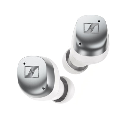 Sennheiser Momentum True Wireless 4 In-Ear-Kopfhörer Weiss-Silber Schrägansicht