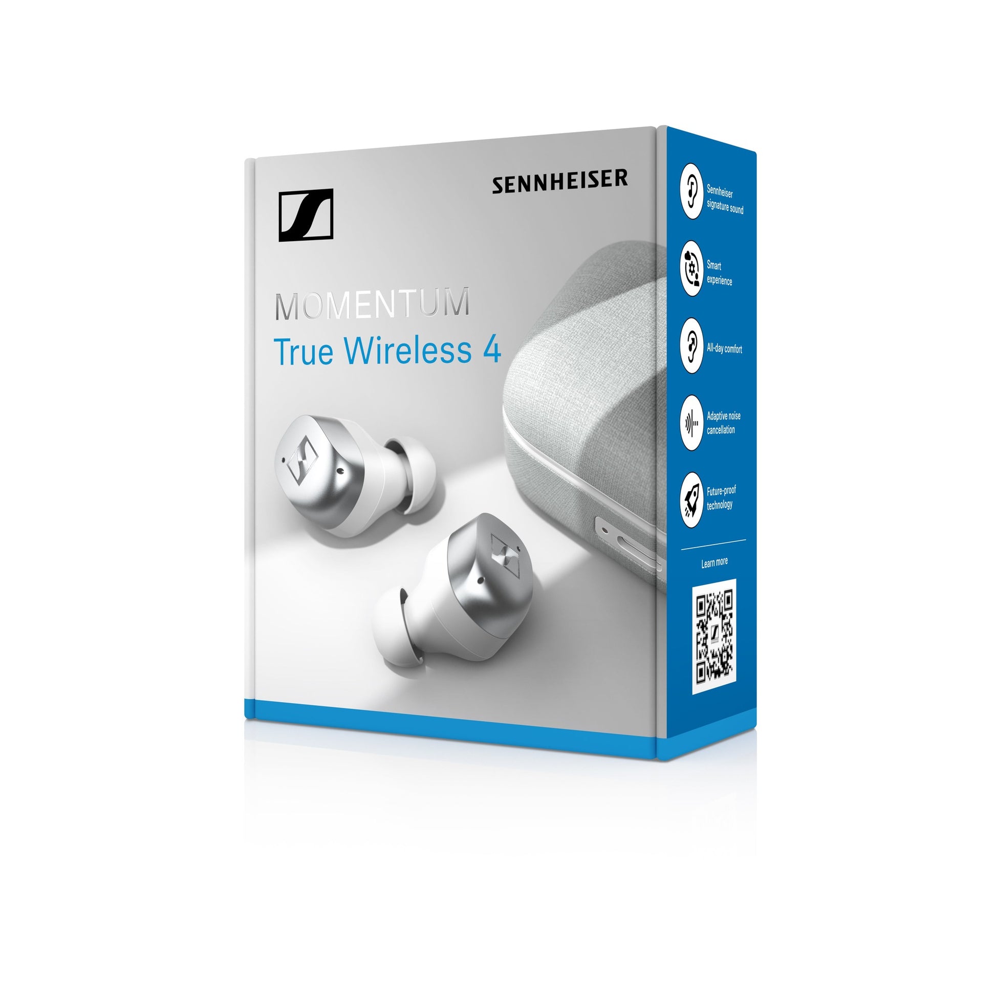 Sennheiser Momentum True Wireless 4 In-Ear-Kopfhörer Weiss-Silber Verpackung