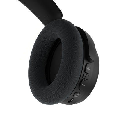 Sennheiser RS 275 TV-Funkkopfhörer-System Detailansicht Ohrmuschel mit Bedientasten