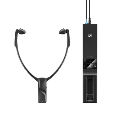 Sennheiser RS 5200 TV-Funkkopfhörer-System Frontansicht mit Ladestation