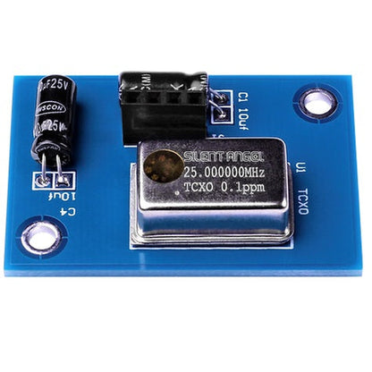 Silent Angel Bonn N8 Netzwerk-Switch Detailansicht TCXO-Taktgeber 25 MHz auf der Platine