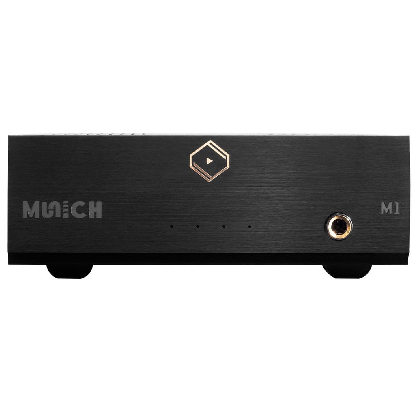 Silent Angel Munich M1 Netzwerk-Streamer & DAC Frontansicht mit Kopfhörerausgang