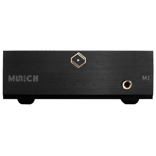 Silent Angel Munich M1 Netzwerk-Streamer & DAC Frontansicht mit Kopfhörerausgang