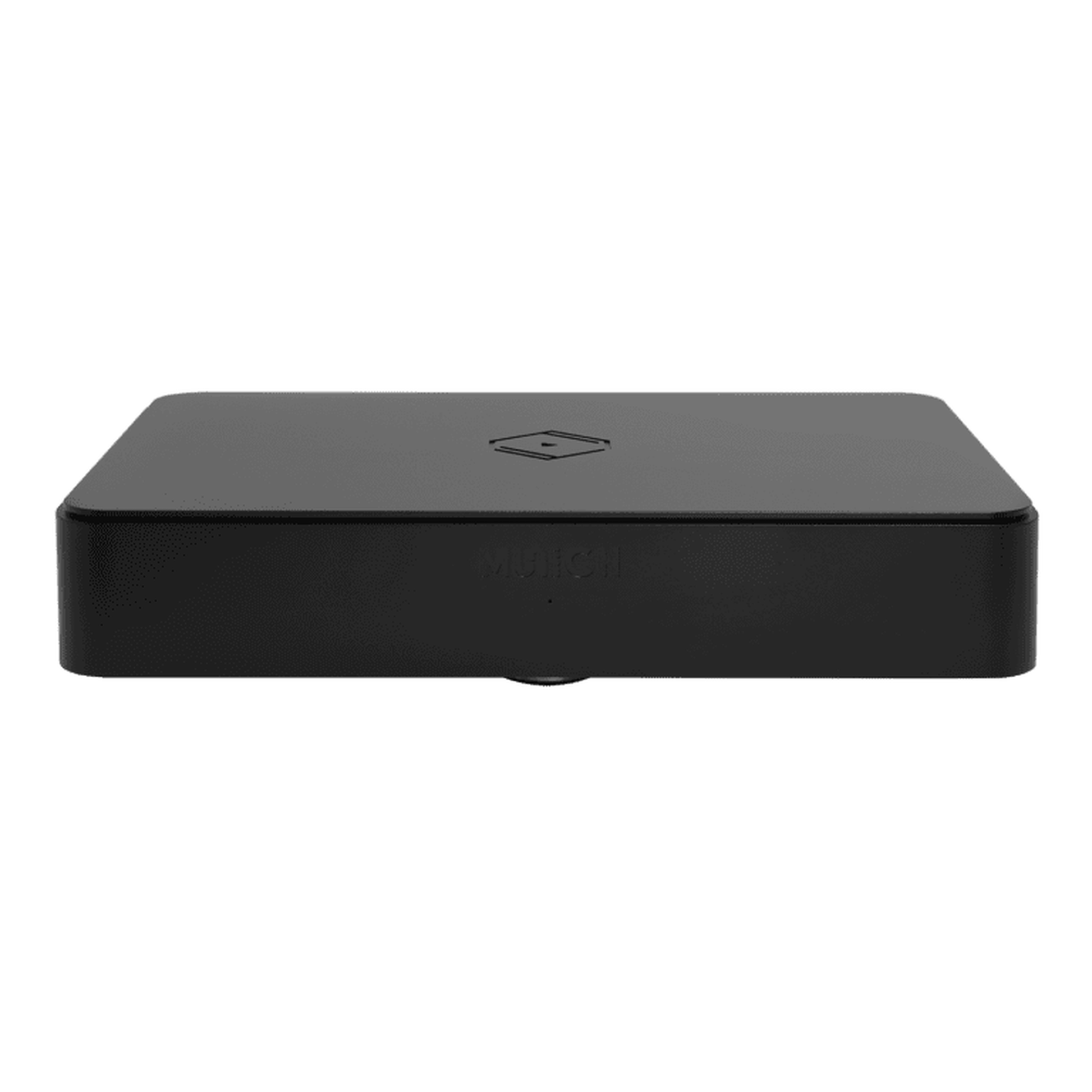 Silent Angel Munich MU High-End-Streamer & DAC Frontansicht des schwarzen Gehäuses