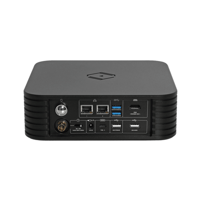 Silent Angel Rhein Z1 Plus Musikserver & Roon-Core Rückansicht mit zwei LAN-Ports, USB und Clock-Eingang