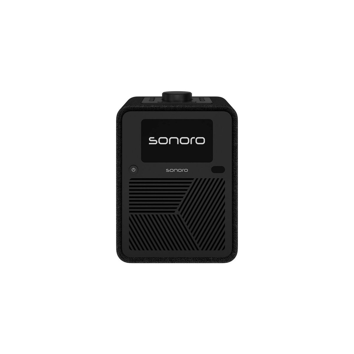 Sonoro ATRON Musiksystem Anthrazit-Schwarz Frontansicht mit Display und Lautsprechergitter