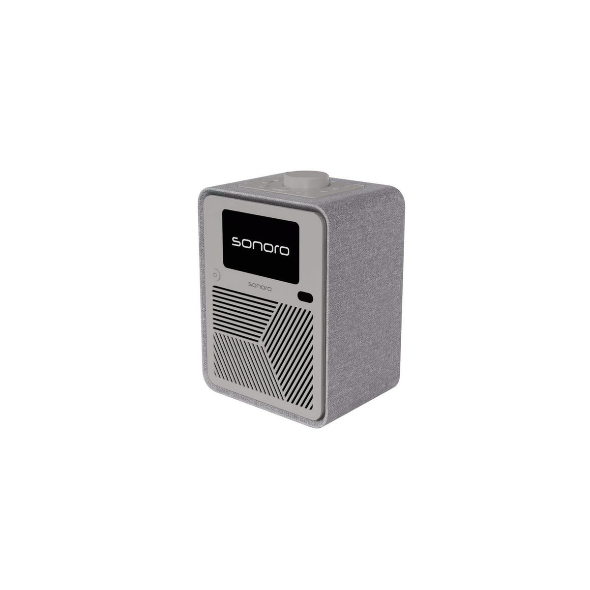 Sonoro ATRON Musiksystem Perlgrau-Silber Schrägansicht von links