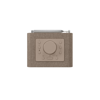 Sonoro ATRON Musiksystem Sand-Creme Draufsicht mit Bedienfeld, Drehregler und Teleskopantenne