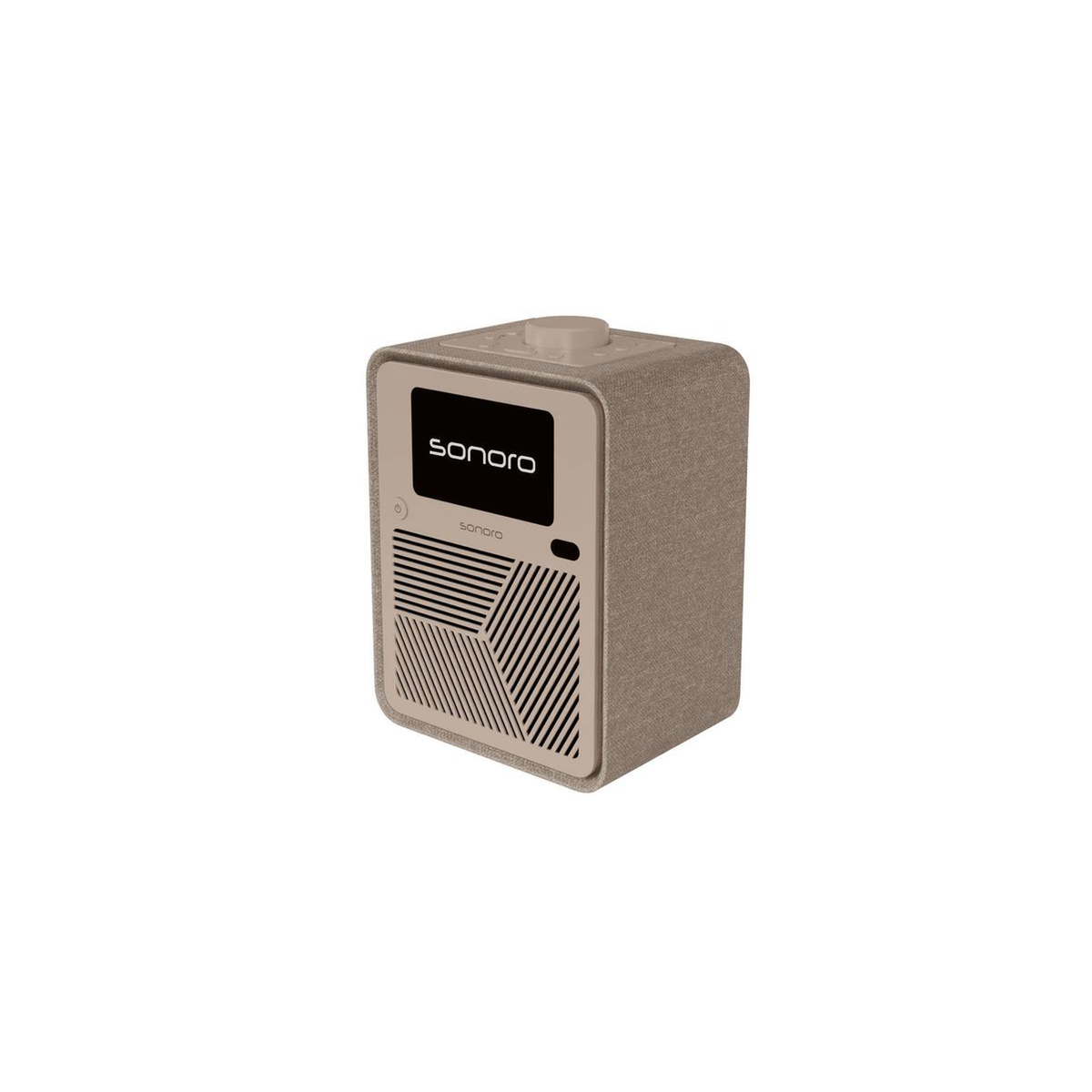 Sonoro ATRON Musiksystem Sand-Creme Schrägansicht von rechts