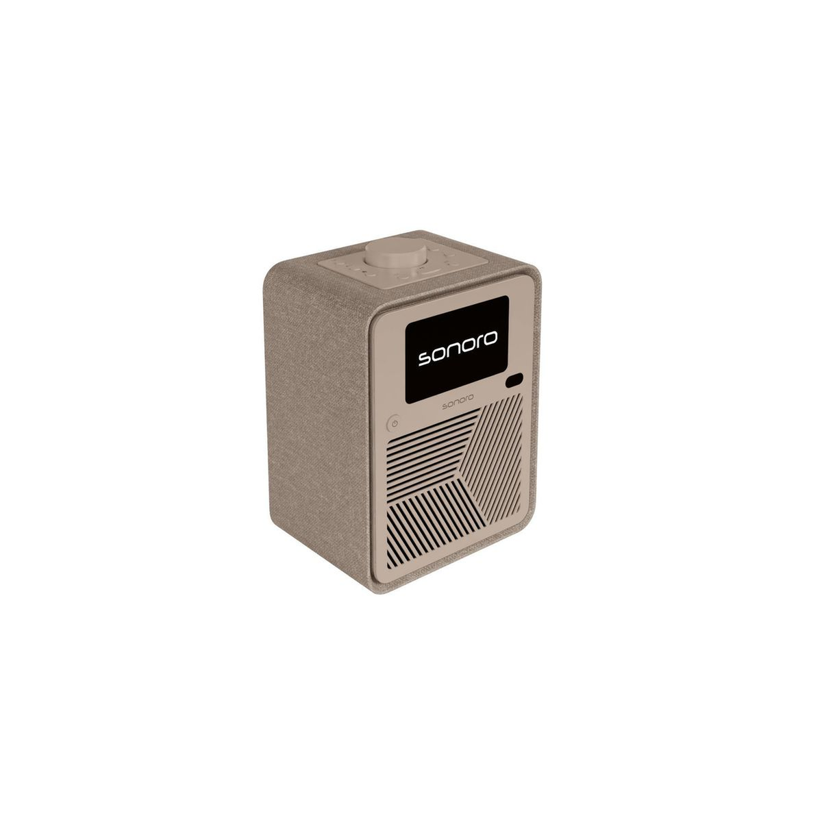 Sonoro ATRON Musiksystem Sand-Creme Schrägansicht von links