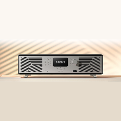 Sonoro Avaton All-in-One Lifestyle vor Lamellenwand, Graphit matt