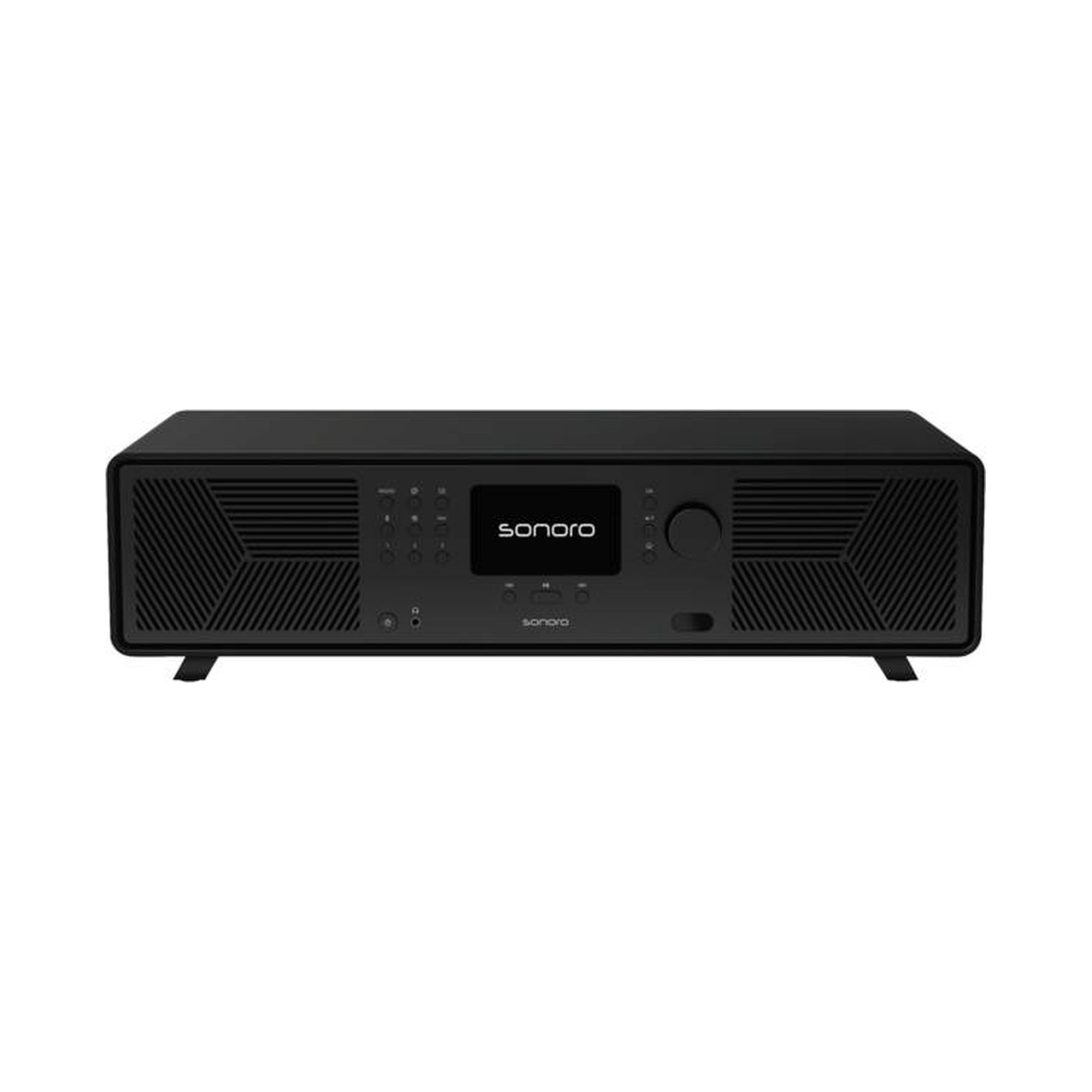 Sonoro Avaton All-in-One Frontansicht, Schwarz matt