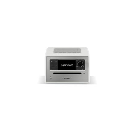 Sonoro Elite Internetradio Frontansicht, Weiss hochglänzend