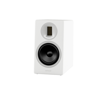 Sonoro Orchestra Gen.2 Regallautsprecher des HiFi-Sets Maestro + Orchestra Gen.2 in Weiss matt, Schrägansicht