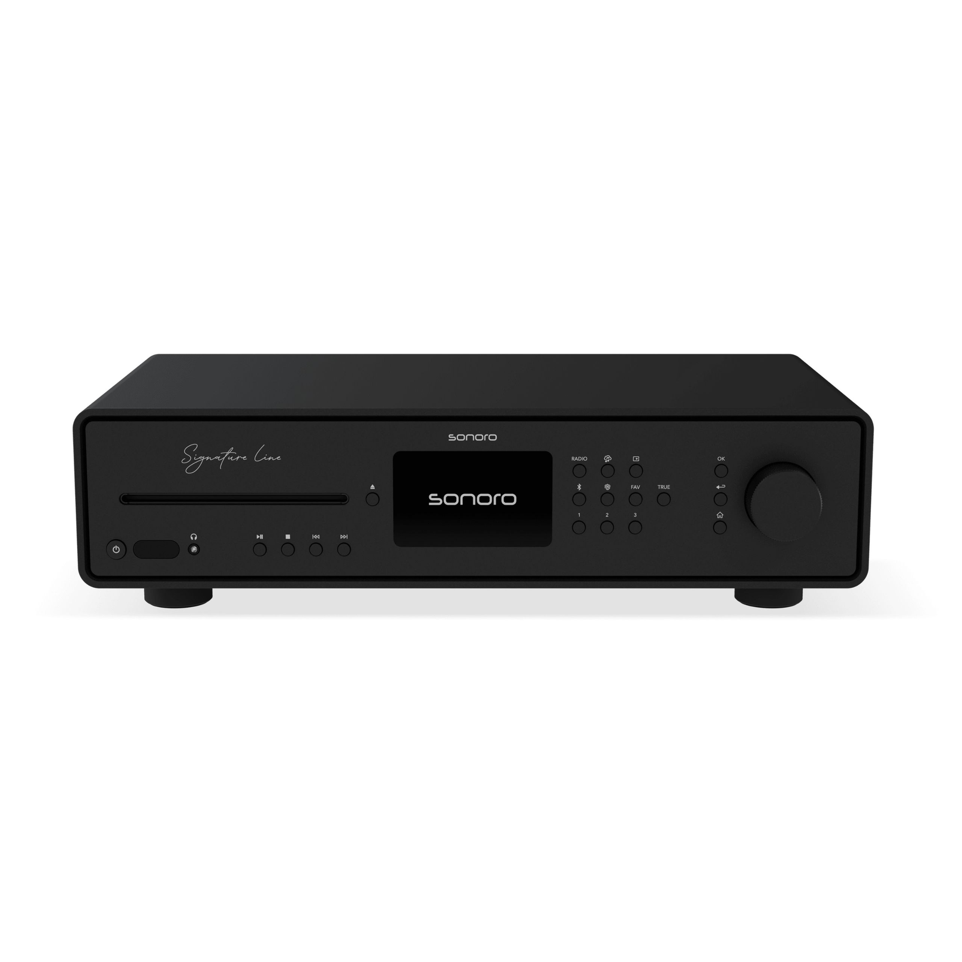 Sonoro Maestro Quantum Signature Stereo-Receiver Frontansicht, Schwarz matt