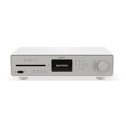 Sonoro Maestro Quantum Signature Stereo-Receiver Frontansicht, Weiss matt