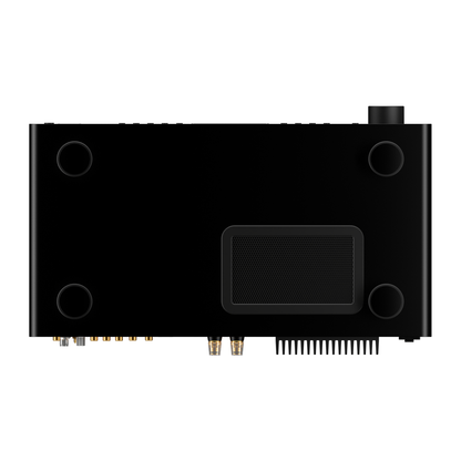Sonoro Maestro Quantum Stereo-Receiver Detailansicht Unterseite mit Standfüssen, Schwarz matt