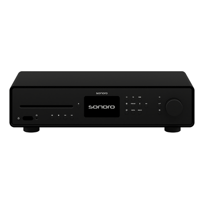 Sonoro Maestro Quantum Stereo-Receiver Frontansicht, Schwarz matt