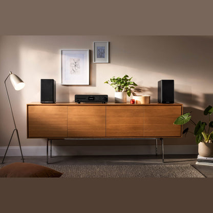 Sonoro Maestro Quantum Stereo-Receiver Lifestyle im Wohnraum mit Lautsprechern, Schwarz matt