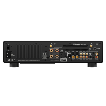 Sonoro Maestro Quantum Stereo-Receiver Rückansicht mit Anschlüssen, Schwarz matt