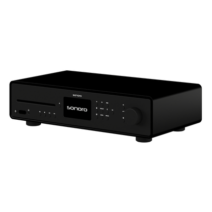 Sonoro Maestro Quantum Stereo-Receiver Schrägansicht, Schwarz matt