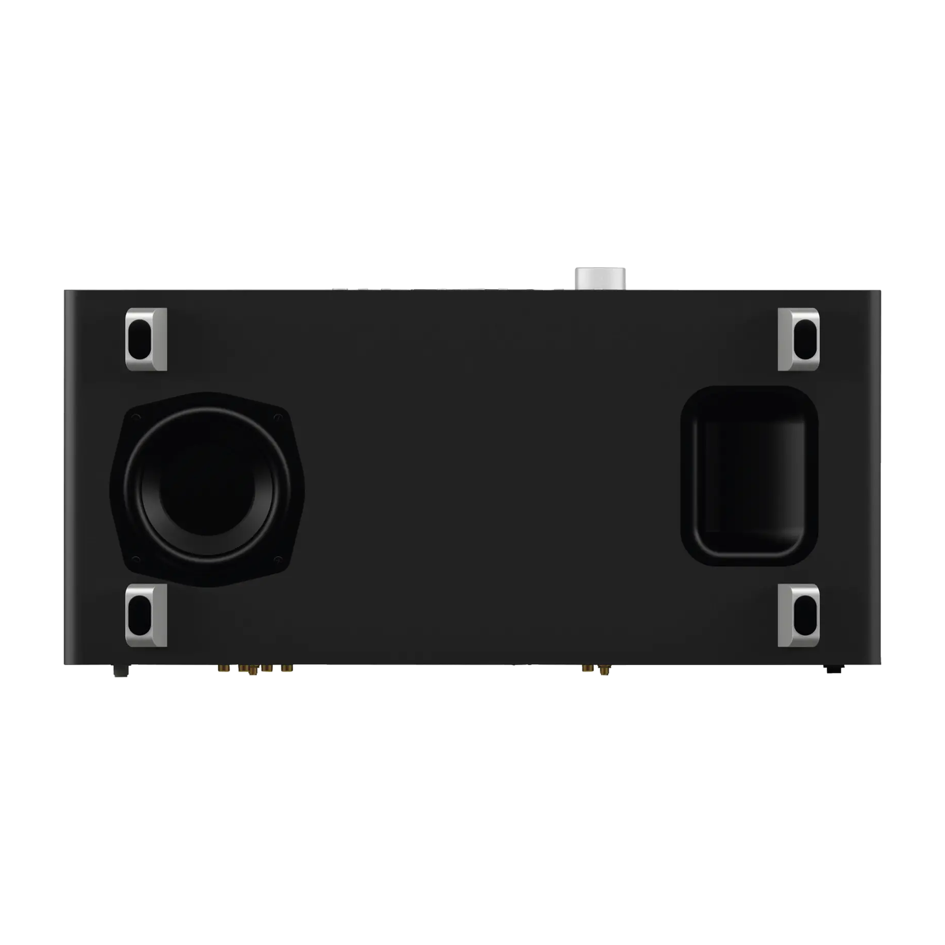 Sonoro Meisterstück Gen.2 All-in-One Unterseite mit Downfire-Subwoofer und Standfüssen, Graphit matt