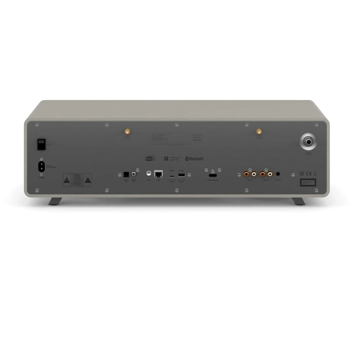 Sonoro Meisterstück Gen.2 All-in-One Rückansicht schräg von hinten, Sandstein matt
