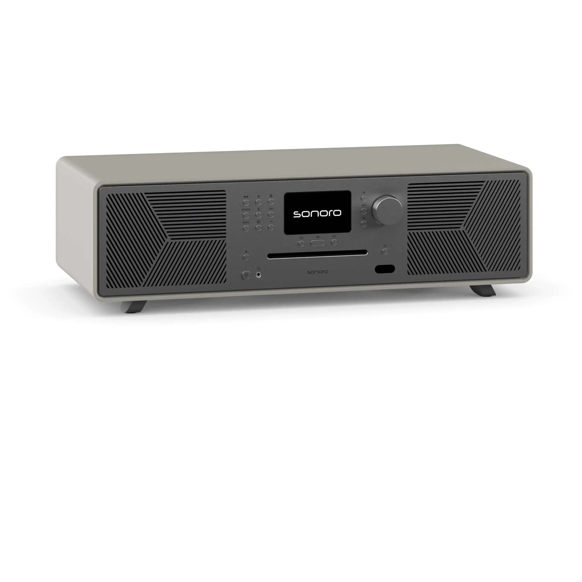 Sonoro Meisterstück Gen.2 All-in-One Schrägansicht von links, Sandstein matt