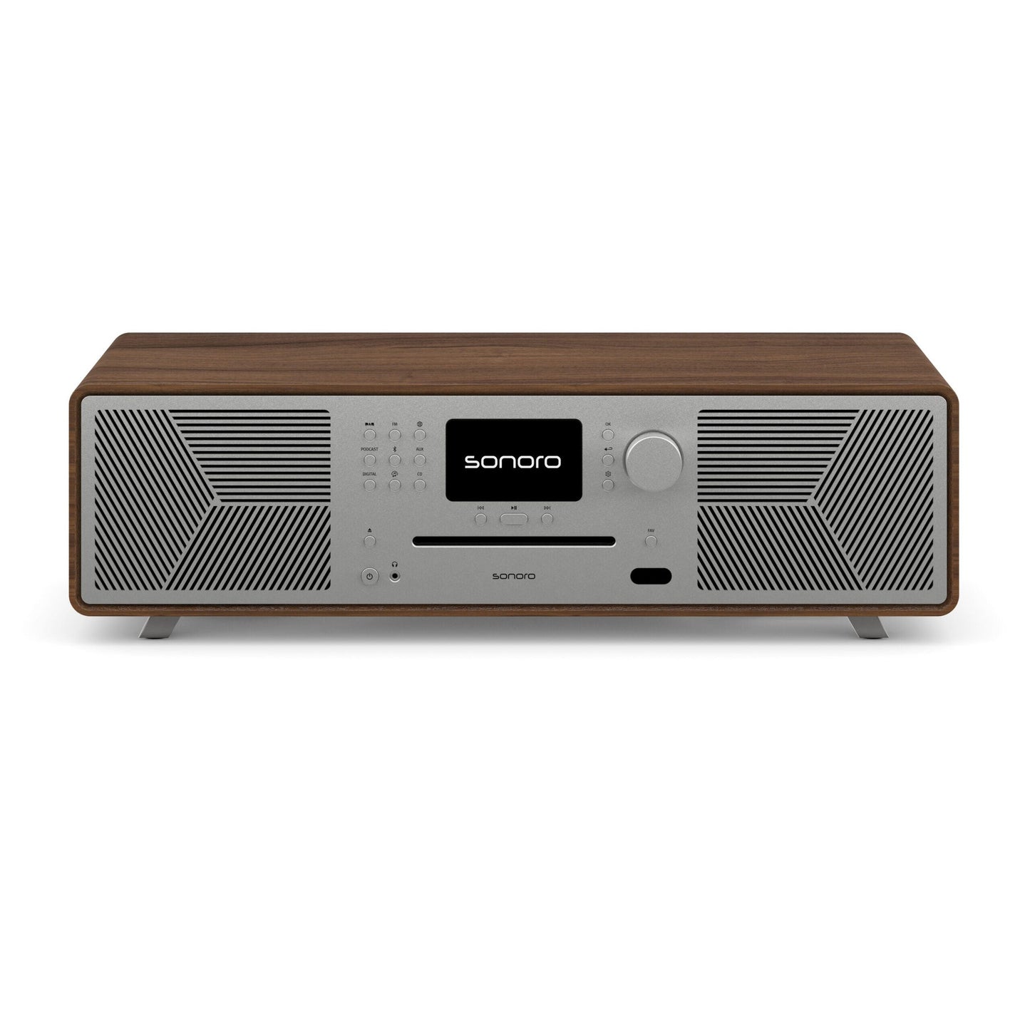 Sonoro Meisterstück Gen.2 All-in-One Frontansicht, Walnuss