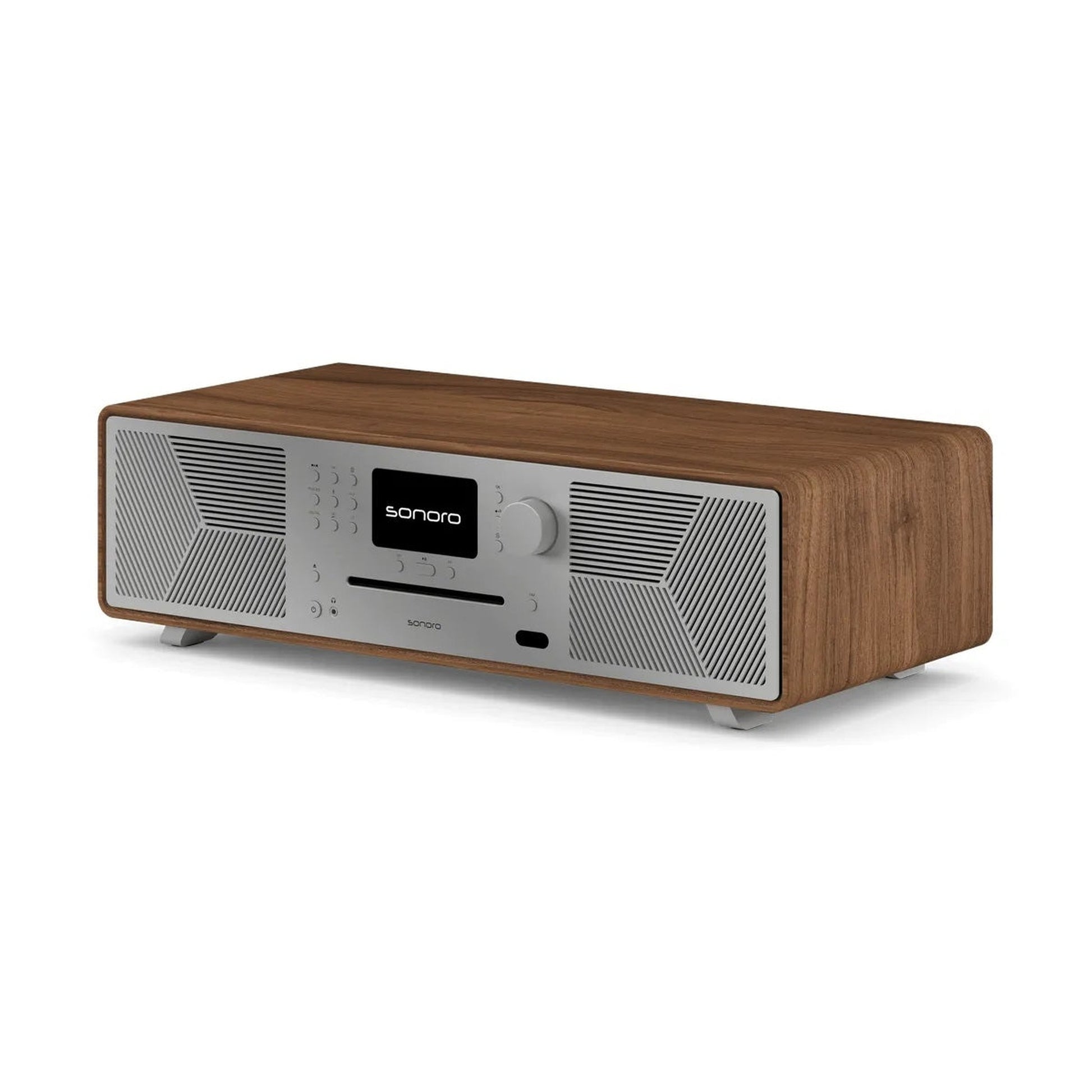 Sonoro Meisterstück Gen.2 All-in-One Schrägansicht von rechts oben, Walnuss