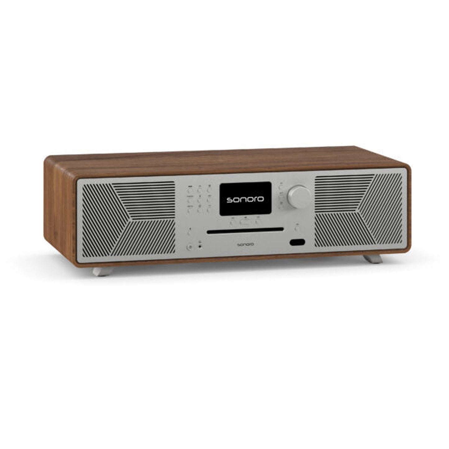 Sonoro Meisterstück Gen.2 All-in-One Schrägansicht von links, Walnuss