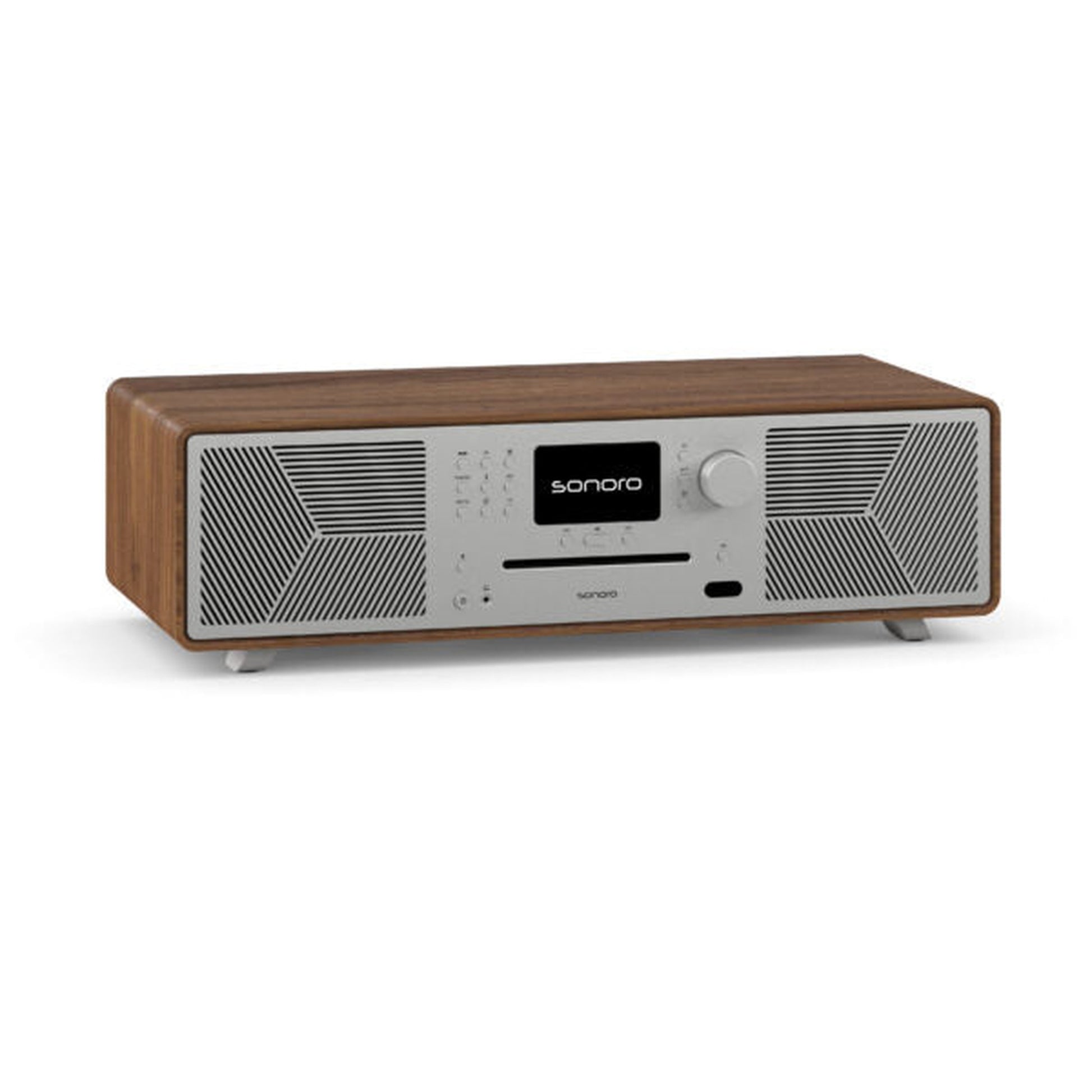 Sonoro Meisterstück Gen.2 All-in-One Schrägansicht von links, Walnuss