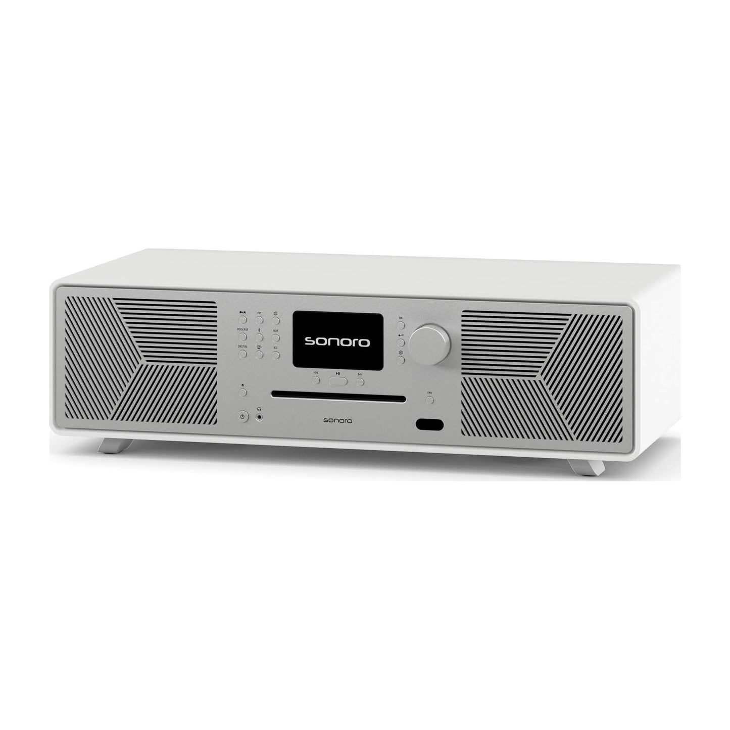Sonoro Meisterstück Gen.2 All-in-One Schrägansicht von rechts, Weiss matt