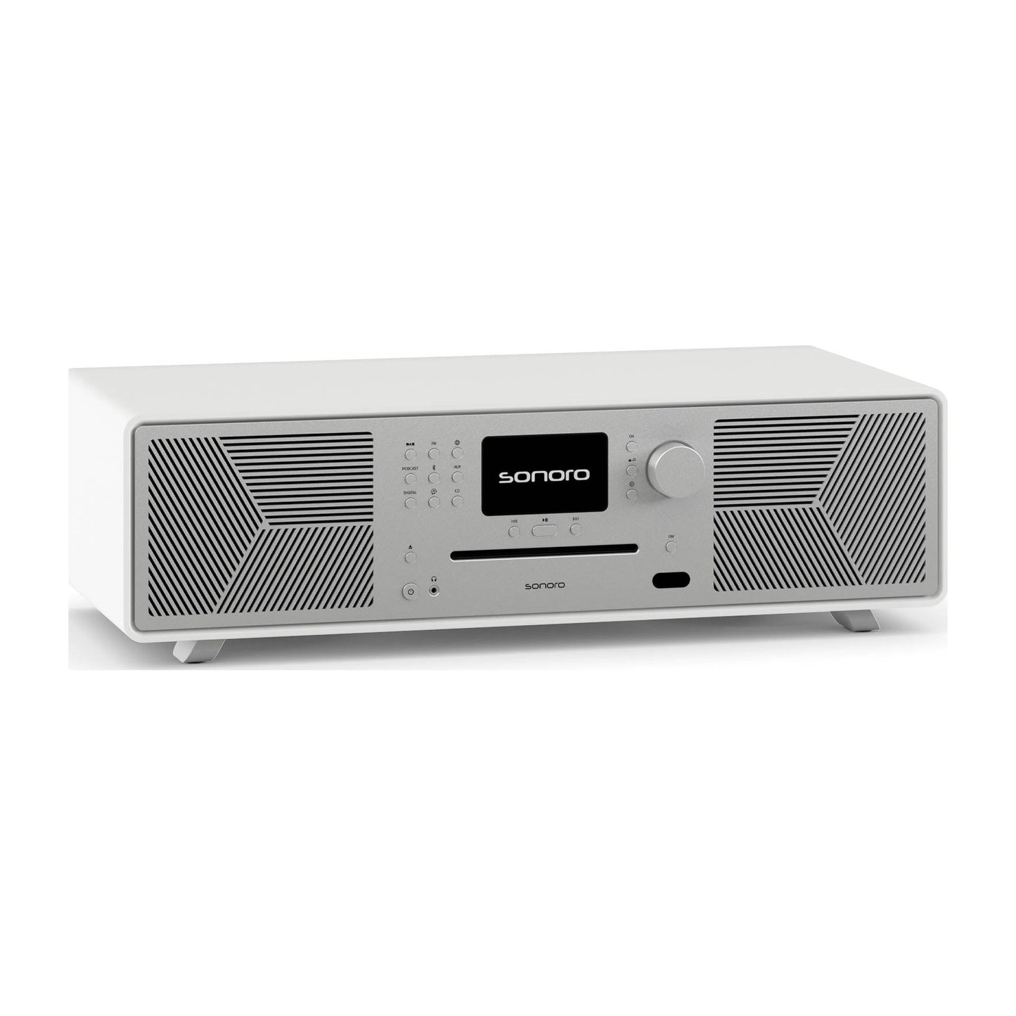 Sonoro Meisterstück Gen.2 All-in-One Schrägansicht von links, Weiss matt