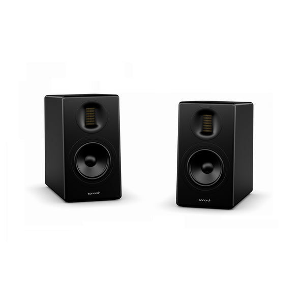 Sonoro Orchestra Gen.2 Regallautsprecher Stereopaar ohne Frontbespannung, Schwarz matt