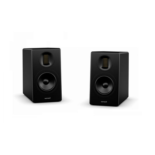 Sonoro Orchestra Gen.2 Regallautsprecher Stereopaar ohne Frontbespannung, Schwarz matt
