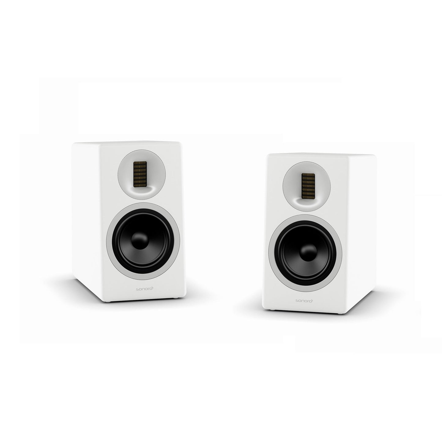 Sonoro Orchestra Gen.2 Regallautsprecher Stereopaar ohne Frontbespannung, Weiss matt