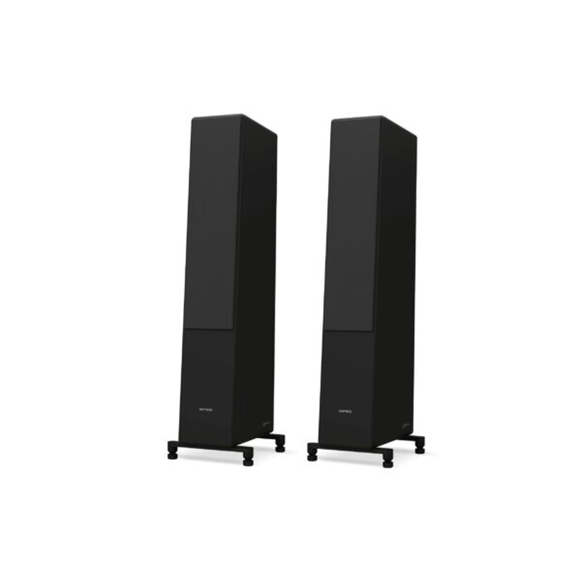 Sonoro Orchestra Shaped Signature Standlautsprecher Stereopaar mit Frontabdeckung, Schwarz matt
