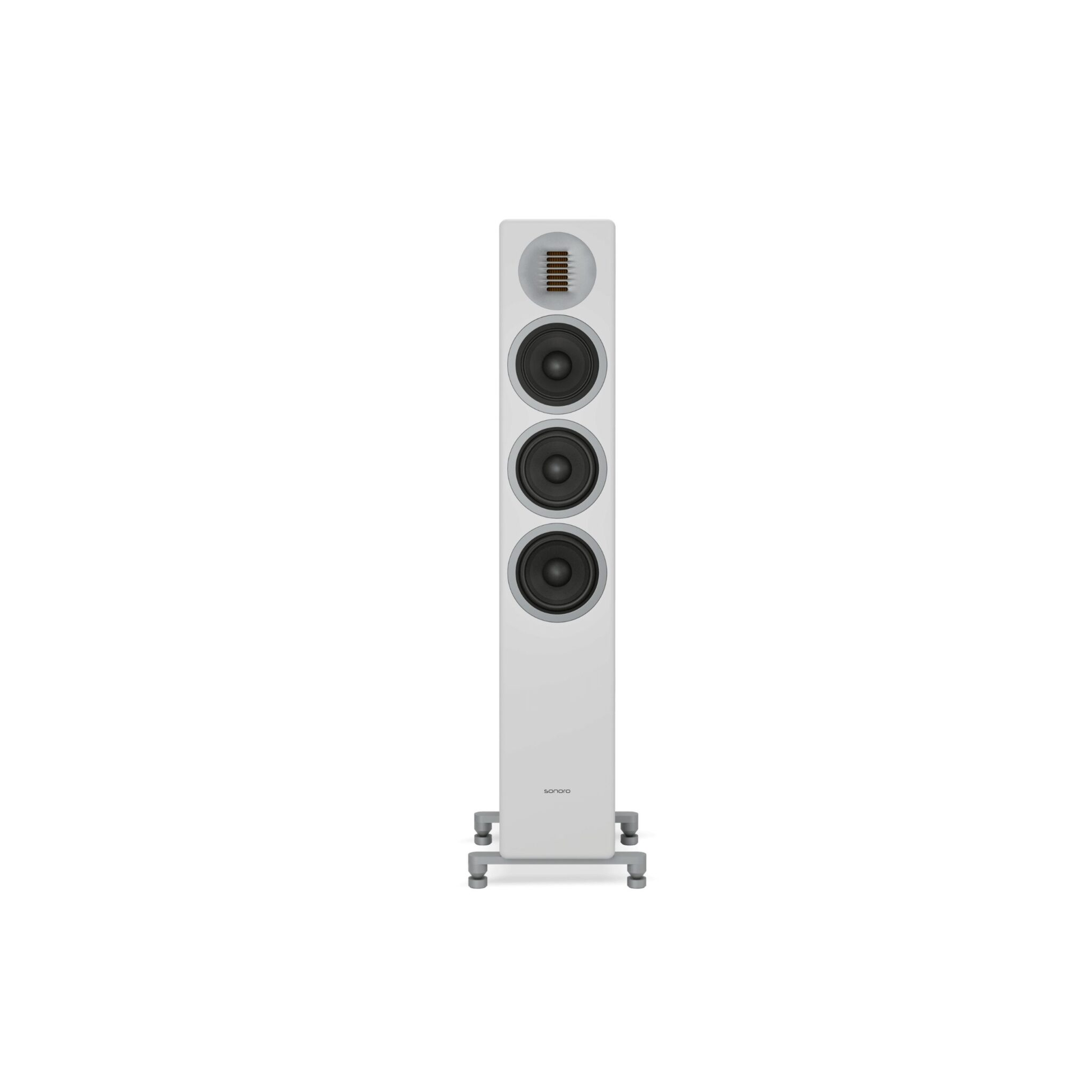 Sonoro Orchestra Shaped Signature Standlautsprecher Frontansicht, Weiss matt