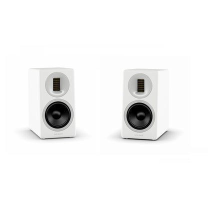 Sonoro Orchestra Slim Regallautsprecher Stereopaar ohne Frontbespannung, Weiss matt