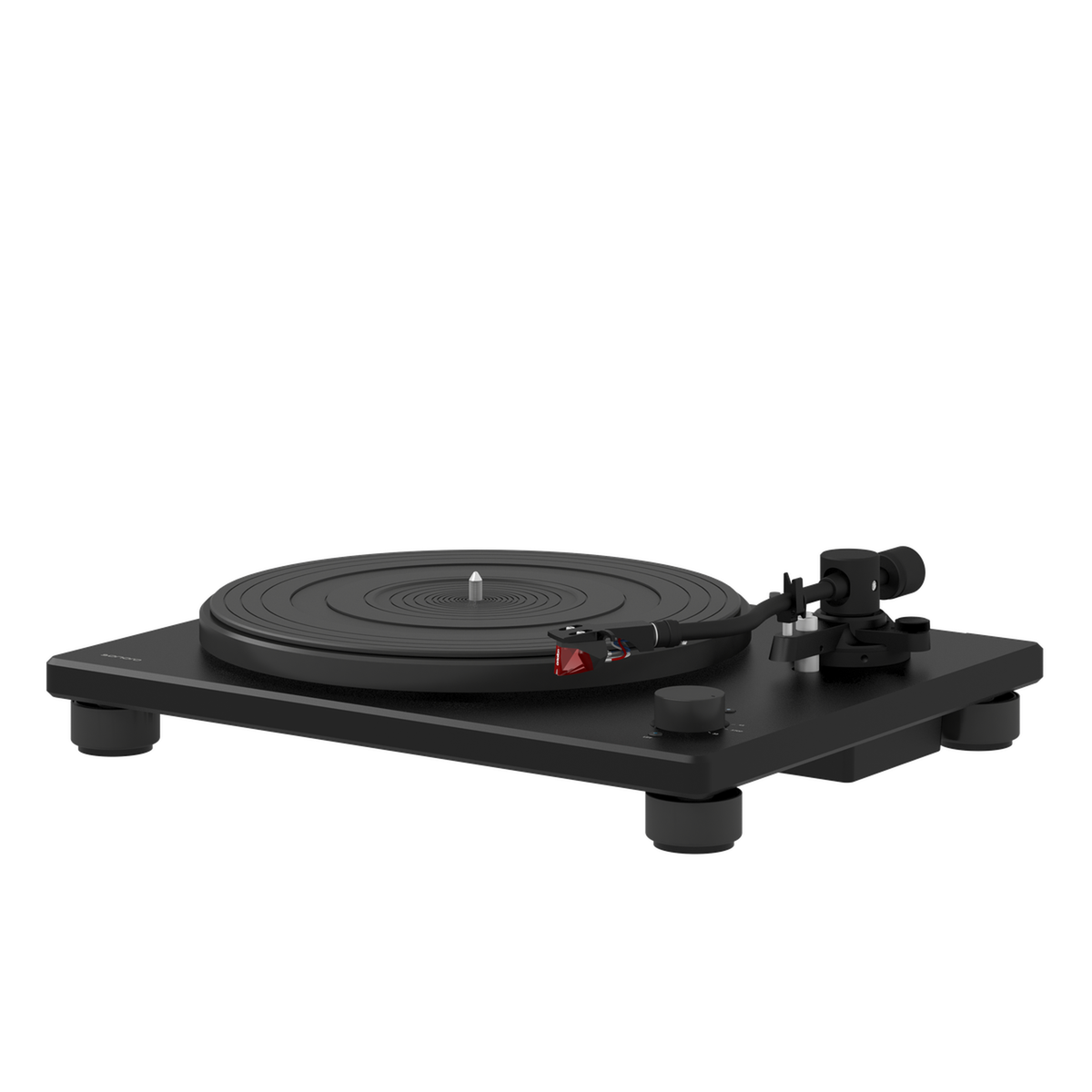 Sonoro Platinum Automatic EAS Plattenspieler schwarz matt – Schrägansicht