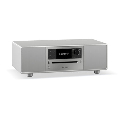 Sonoro Prestige All-in-One Schrägansicht von links, Silber hochglänzend