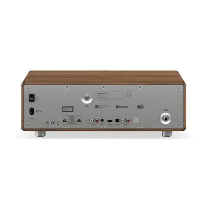 Sonoro Prestige All-in-One Rückansicht mit Anschlussfeld, Walnuss